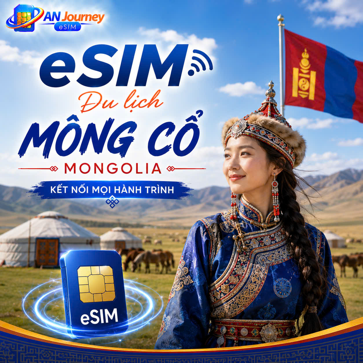 eSIM Du Lịch Mông Cổ (Mongolia)